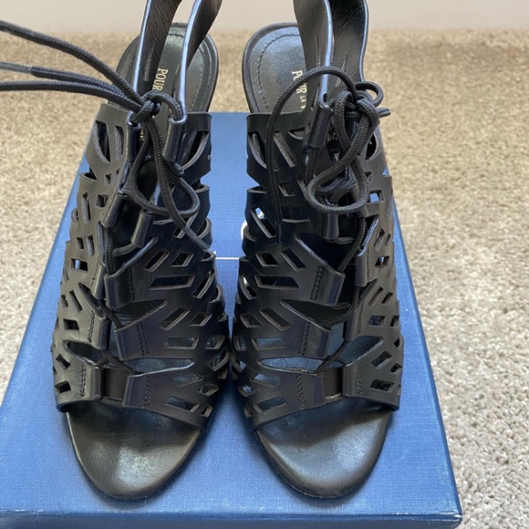 Pour La Victoire Yermak Black Dress Sandal 7 - Picture 1 of 5